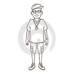 Vector Character - Young Man in Hip-Hop Outfit