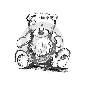 Vector charcoal bear