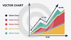 Vector chart infographic, data visualization and business analytics vector design Generative AI