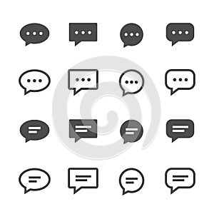 Vector chat bubble icon set