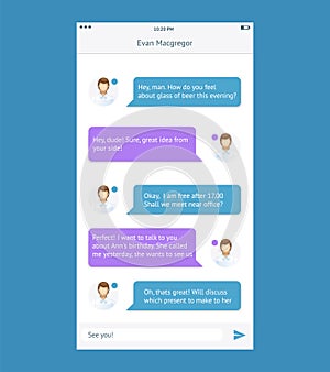 Vector chat frames message boxes for your text