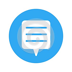 Vector of Chat icon in Blue Circle line - vector iconic design