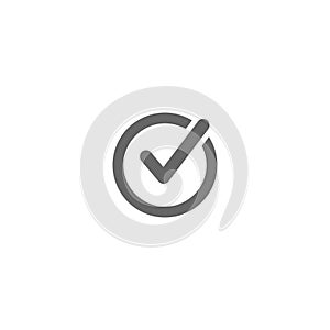 Vector check checkmark flat icon round simple photo