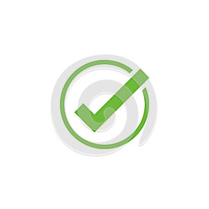 Vector check mark icon. Approve symbol. Check mark shape. Design element mobile app interface card or website