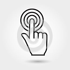 Vector check mark icon, touch icon, flat icons