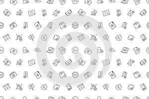 Vector check marks pattern. Check marks seamless background