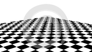 Vector checkerboard perspective grid. Technology wireframe landscape. Chess board background