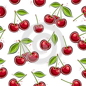 Vector Cherry Seamless Pattern