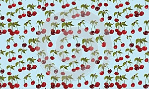 Vector Cherry Seamless Texture Pattern