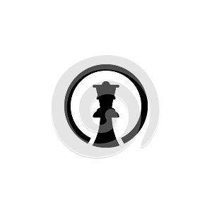 vector chess piece set for logo design,queen icon illustration