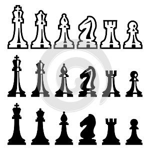 Vector chess pieces