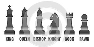 Vector chessmen shapes photo