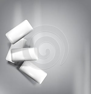 Vector chewing gum isolated on a gray background (imitation 3d)