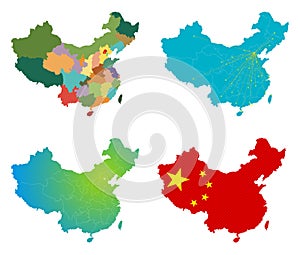 Vector China map set