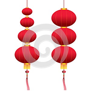 Vektor čínština závěsný lucerny 