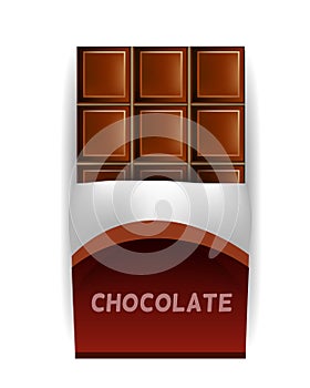 Vector Chocolate Bar in Wrapper