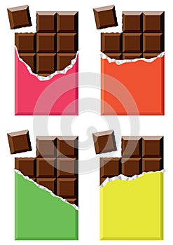 vector chocolate bars