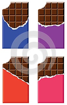 vector chocolate bars