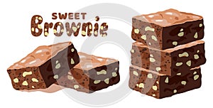 Vector chocolate brownies