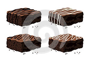 Vector chocolate brownies