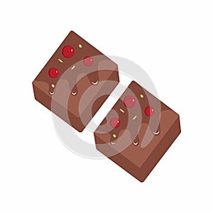 Vector chocolate Chocolate brownies