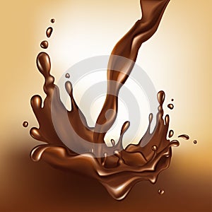 Vector Chocolate flow.