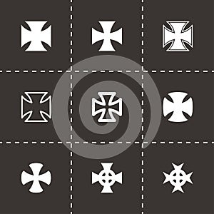 Vector choppers crosses icon set