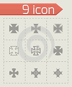 Vector choppers crosses icon set