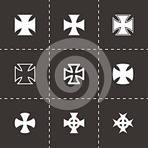 Vector choppers crosses icon set