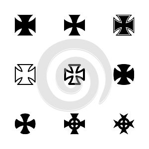 Vector choppers crosses icon set