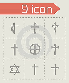 Vector choppers crosses icons set