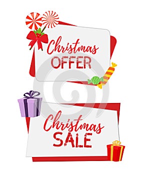 Vector Christmas banners for sale