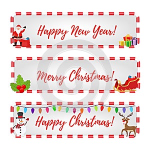 Vector Christmas banners for sale, discounts