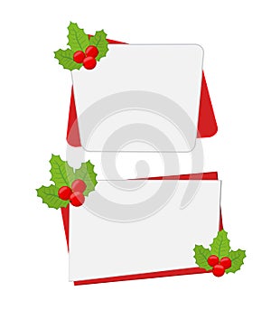 Vector Christmas banners for sale with holly