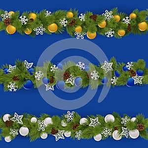 Vector Christmas Borders Set 2