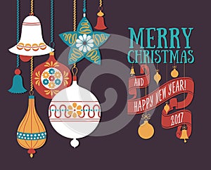 Vector Christmas greeting card