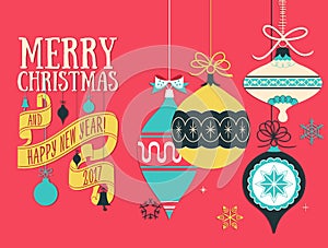 Vector Christmas greeting card