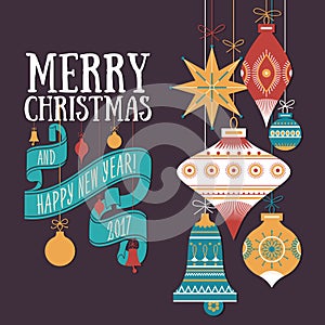 Vector Christmas greeting card