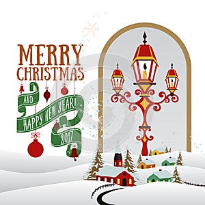 Vector Christmas greeting card