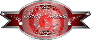 Vector christmas greetings sticker