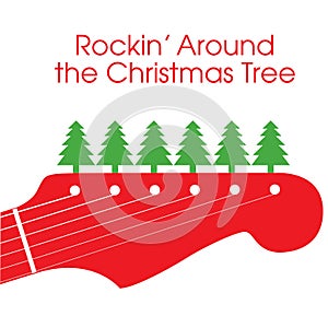 Vector Christmas Guitar