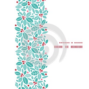 Vector christmas holly berries vertical frame