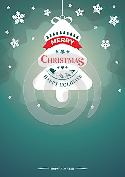 Vector Christmas illustration - magic background, flyer or invitation