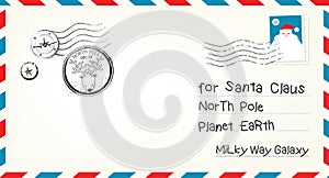 Vector Christmas Letter Envelope