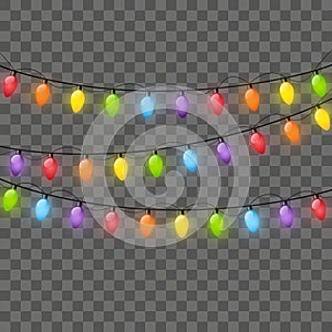 Vector Christmas light bulbs