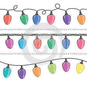 vector Christmas light lamps