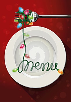 Vector of christmas menu design