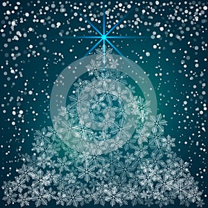 Vector Christmas and New Year Background with
