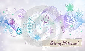 Vector Christmas and New Year card
