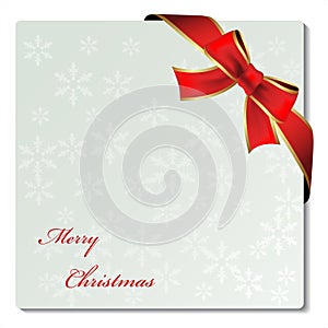 vector Christmas ornament label with ribbon